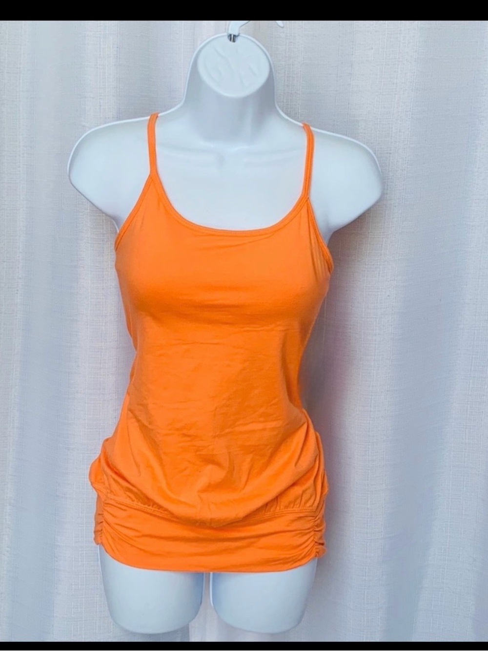 GAIAM Orange Ruched Tank Top